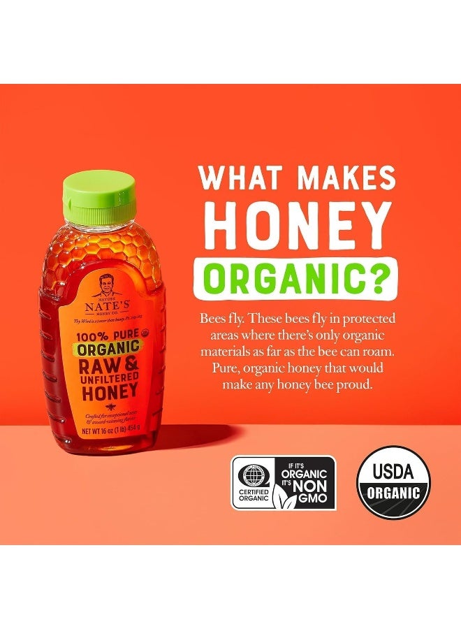 Nature Nate's Nate's Organic 100% Pure, Raw & Unfiltered Honey - USDA Certified Organic - 32oz. Squeeze Bottle - Image 4
